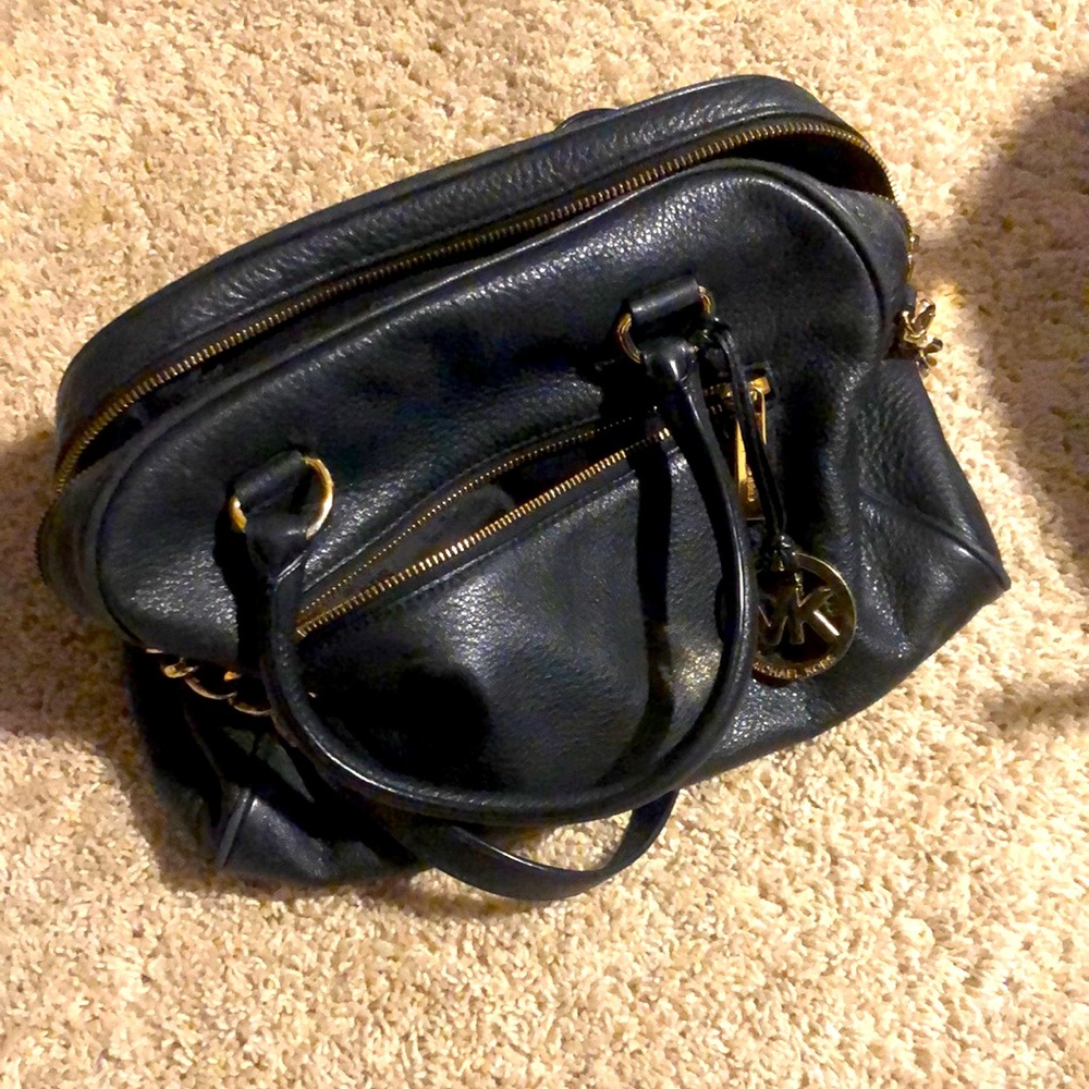 Authentic Michael Kors black leather purse
